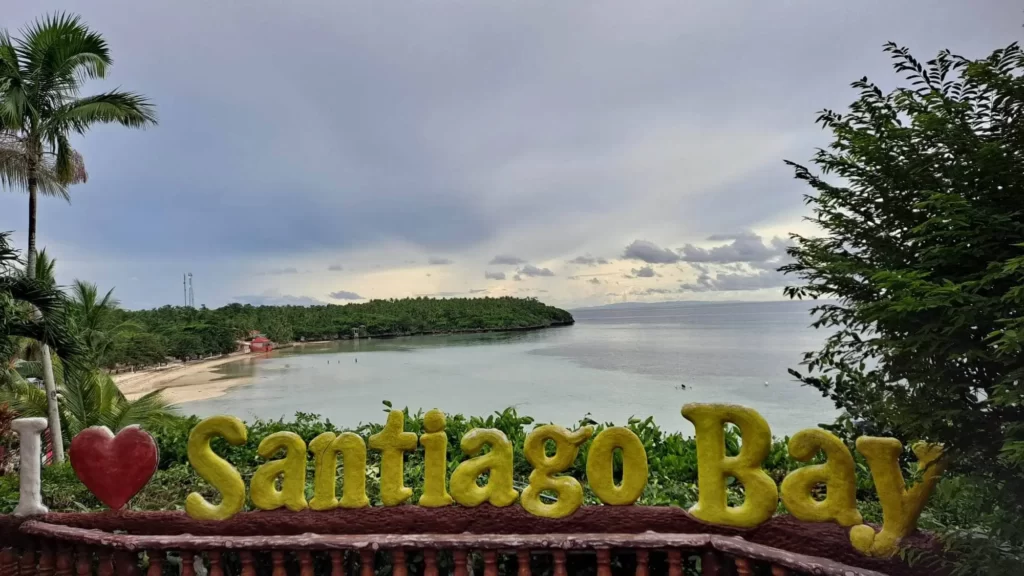 Santiago Bay view above