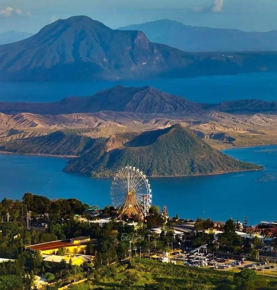 Sky ranch with the view of taal lake and volcano